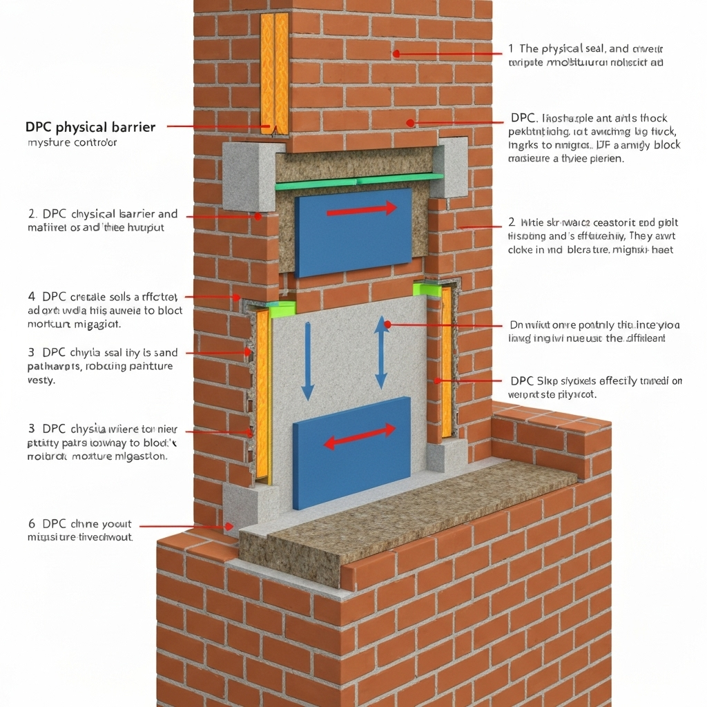 DPC (Damp-Proof Course) process diagram