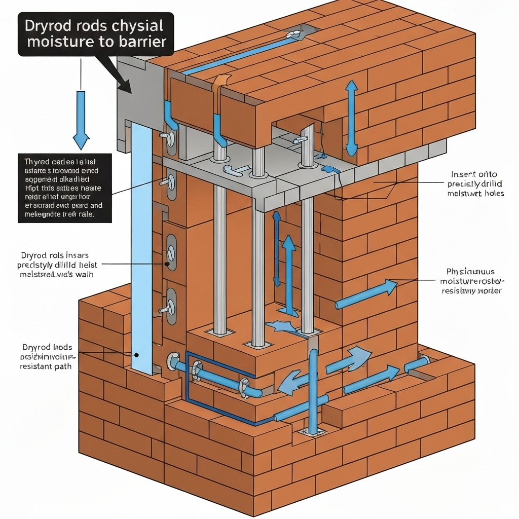 Dryrod Damp-Proofing Rods process diagram